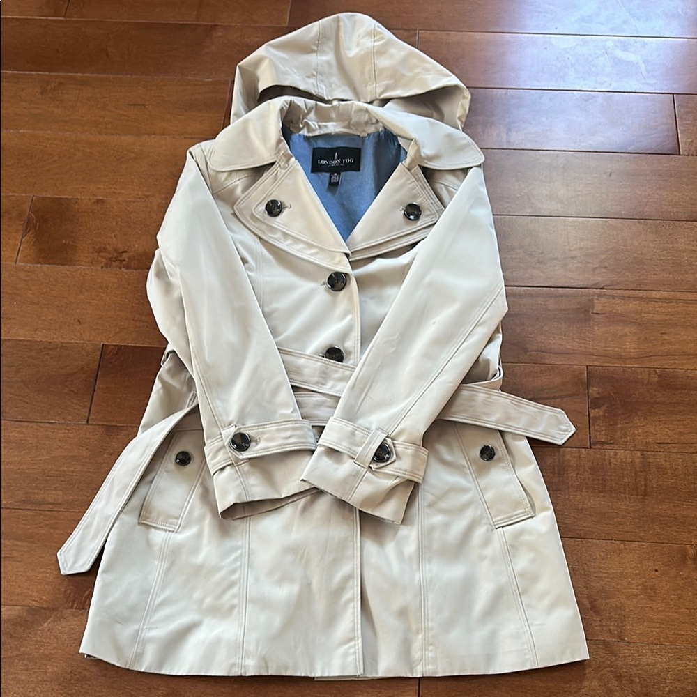 London Fog Cream Trench Coat